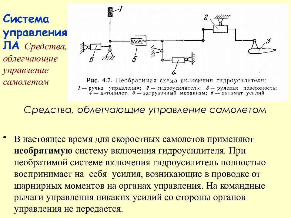 При какой схеме включения бустера часть усилий с рулевых поверхностей передается на командные рычаги